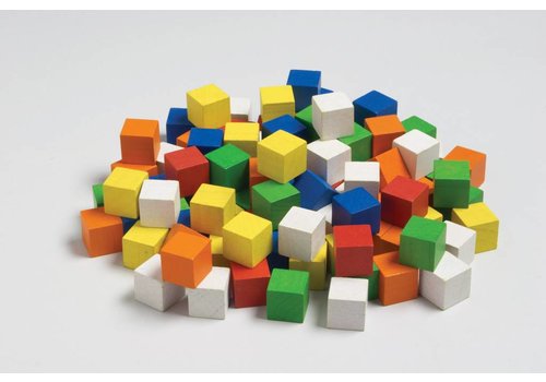 Didax Color Cubes, Wooden, 102 Pcs