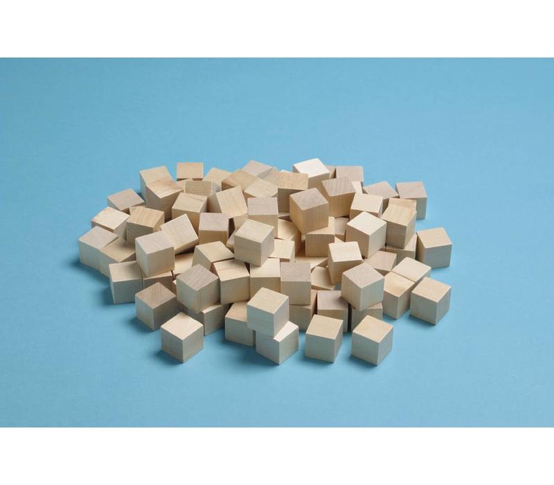 wooden counting cubes