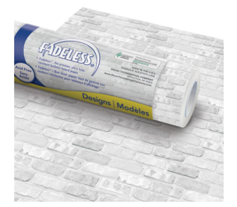 Fadeless Paper 4ft x 12 ft - White Brick*