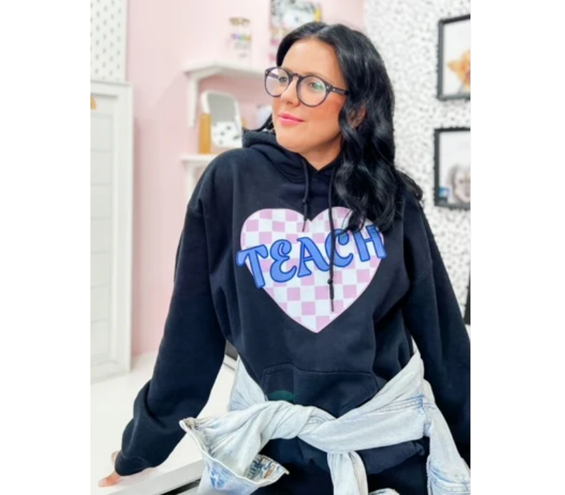 Checkered Teach Hoodie XL*