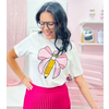 Lessons In Positivity English Coquette Pencil Bow T-shirt (X-Large)