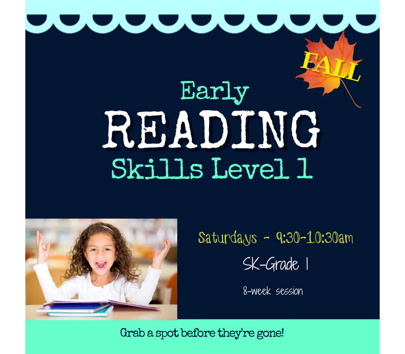 Early Reading Skills FALL 2026 - Level 1 SATURDAYS 9:30-10:30 AM