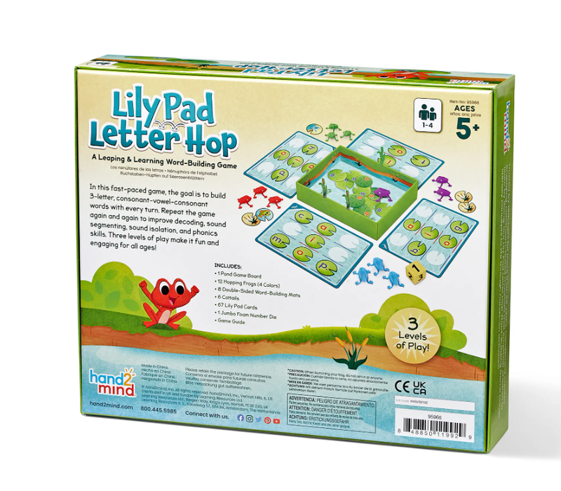 Lily Pad Letter Hop Word Building Game