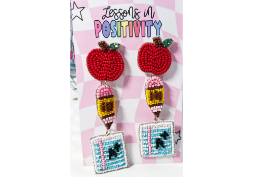 Lessons In Positivity Paper and Pencil Earrings*