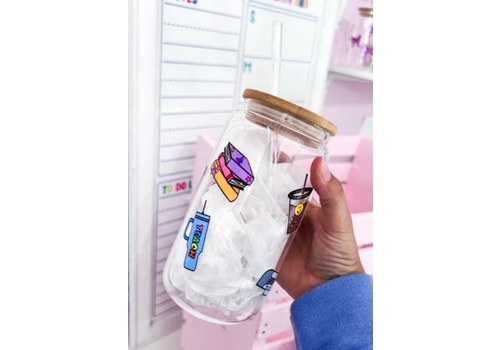 Lessons In Positivity Teacher Stuff Glass Can*