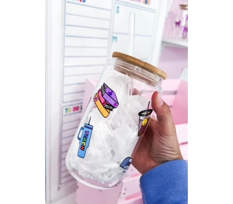 Teacher Stuff Glass Can*
