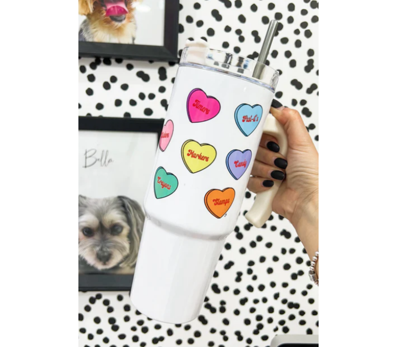 30oz Conversation Heart Tumbler*