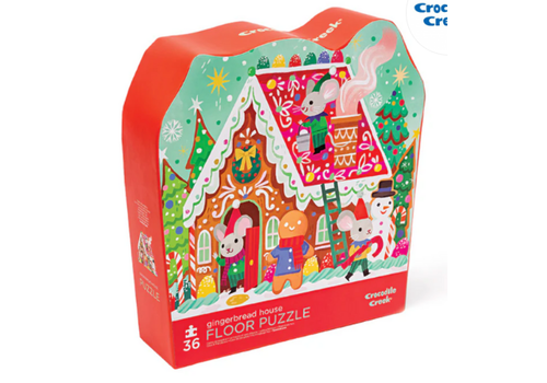 Crocodile Creek 36pc Floor Puzzle - Gingerbread House*