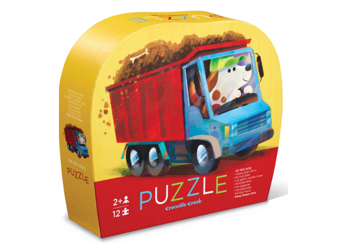 Crocodile Creek 12-pc Shaped box Puzzle/Go Big Dog*