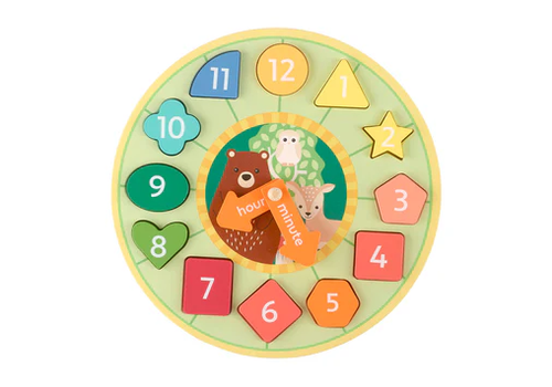 Orange Tree Toys Woodland  Animal Shape Sorting Clock*