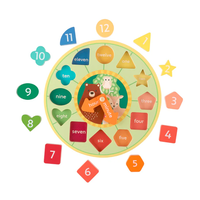 Woodland  Animal Shape Sorting Clock*