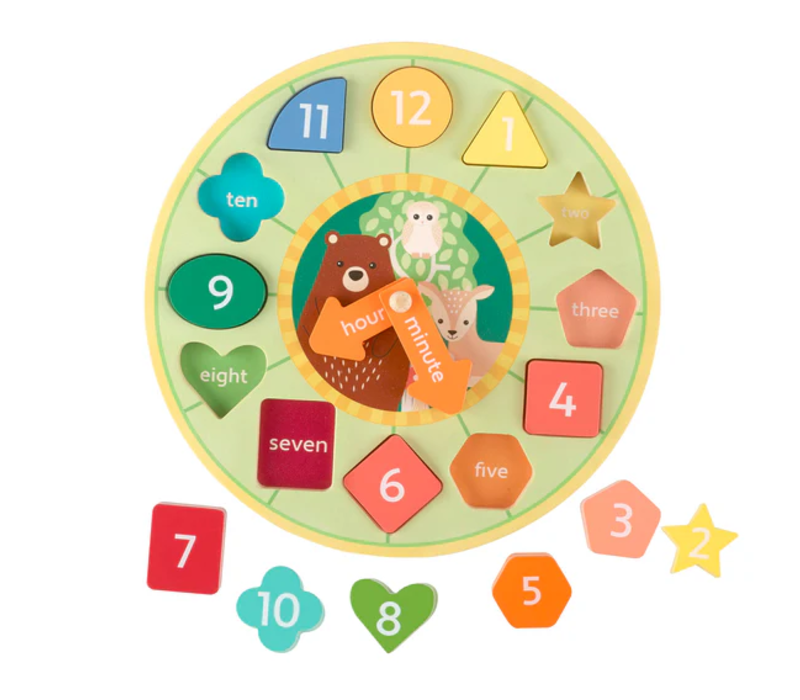 Woodland  Animal Shape Sorting Clock*