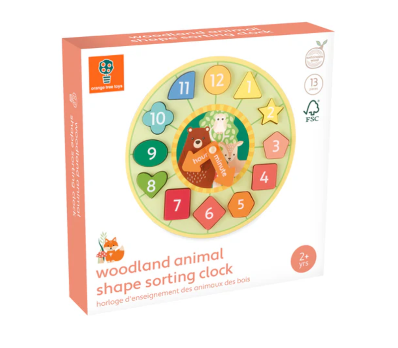Woodland  Animal Shape Sorting Clock*