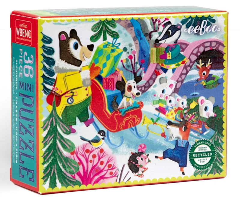 Woodland Holiday Puzzle Assortment - 36 piece-Sleigh Ride