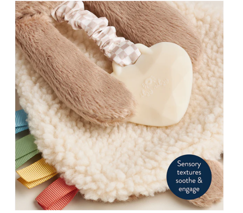 Itzy Lovey™ Plush and Teether Toy - Theo  the Bear*