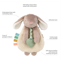 Itzy Lovey™ Plush and Teether Toy - Taupe Bunny*