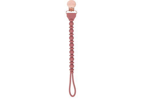 Itzy Ritzy Sweetie Strap™ - Beaded Pacifier Clip - Rosewood*
