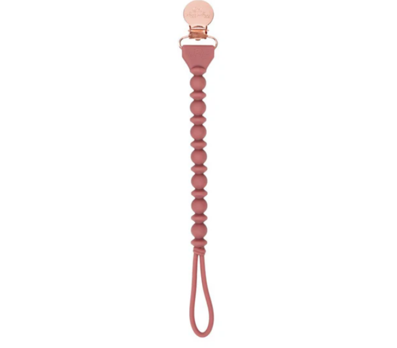 Sweetie Strap™ - Beaded Pacifier Clip - Rosewood*
