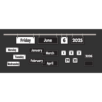 Black and White Flip Calendar*