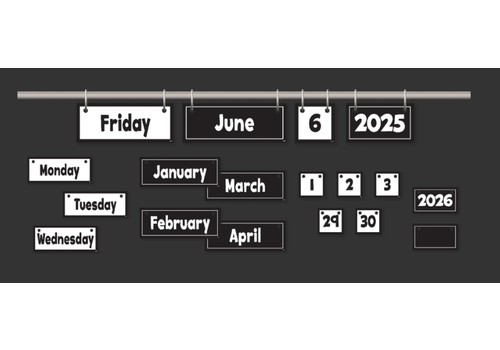 Teacher Created Resources Black and White Flip Calendar
