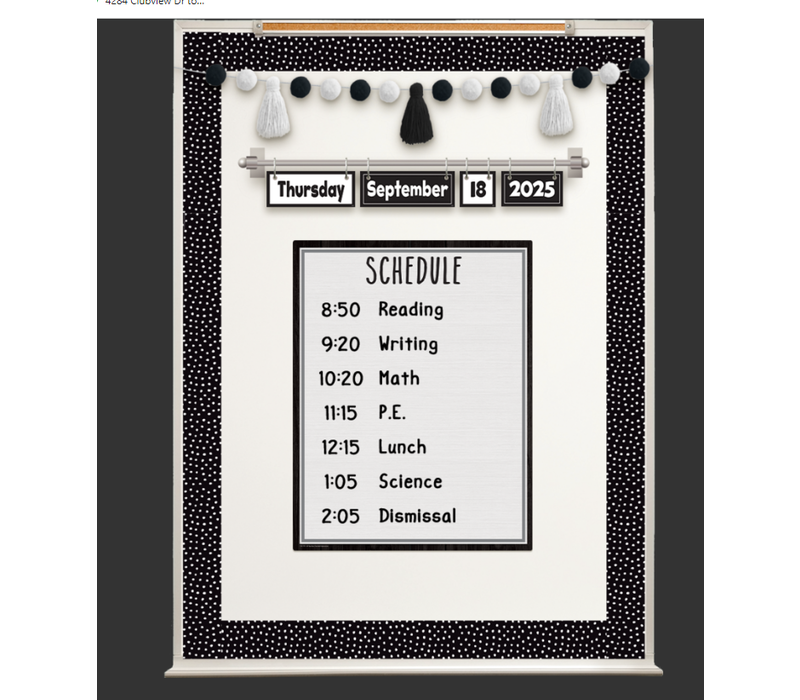 Black and White Flip Calendar*