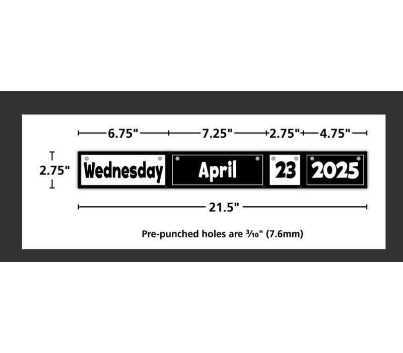 Black and White Flip Calendar*