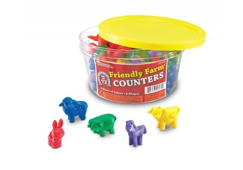 Learning Resources Friendly Farm Animal Counters, Set of 72