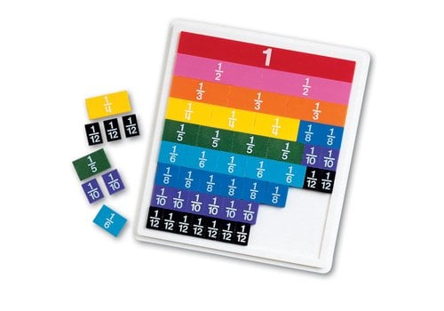 Learning Resources Rainbow Fraction Plastic Tiles with Tray