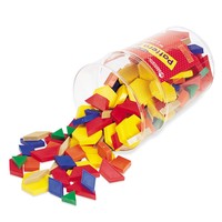 1 cm Plastic Pattern Blocks, Set of 250