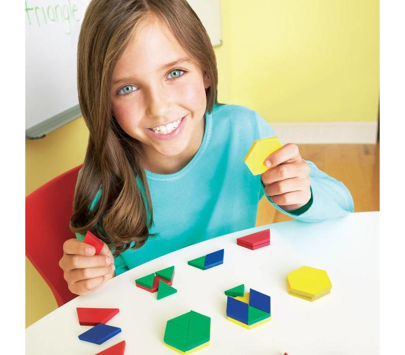 1 cm Plastic Pattern Blocks, Set of 250