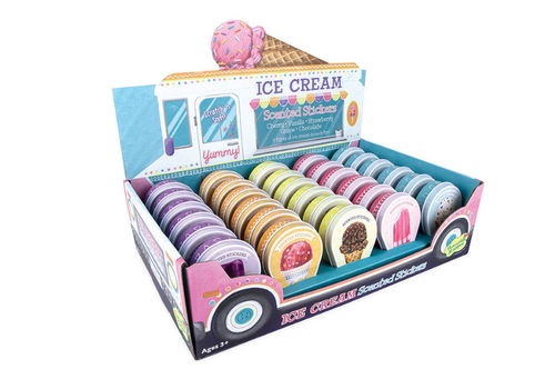 PEACEABLE KINGDOM Ice Cream Scented Sticker Handouts- grape*