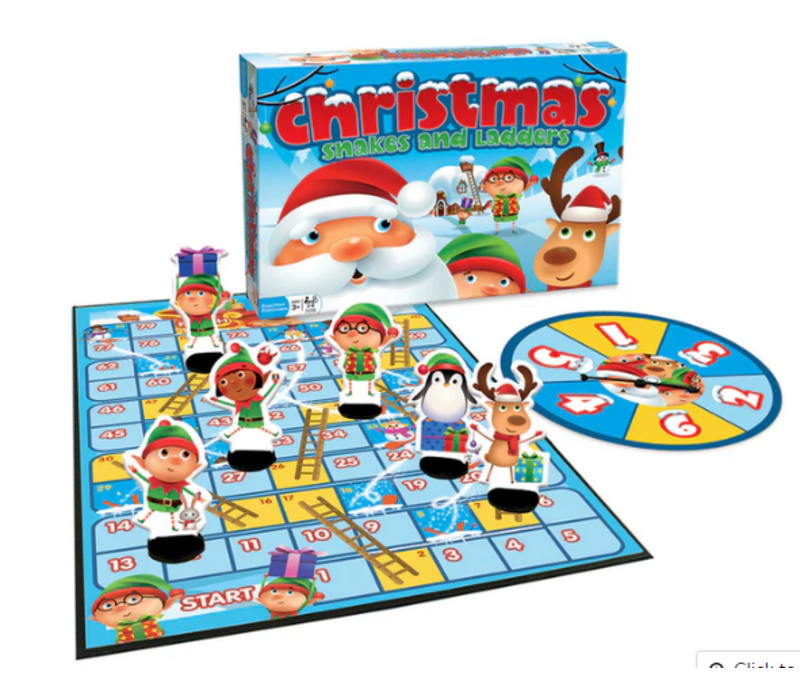 Christmas Snakes and Ladders Game