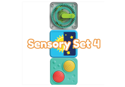 Fat Brain Toys Play Tab Modular Activity Board Tiles- Sensory Set 4*