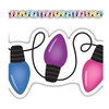 Colorful Holiday Lights Die-Cut Border Trim
