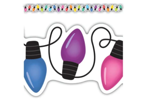 Teacher Created Resources Colorful Holiday Lights Die-Cut Border Trim*