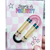 Lessons In Positivity Pencil Jumbo Acrylic Paperclip