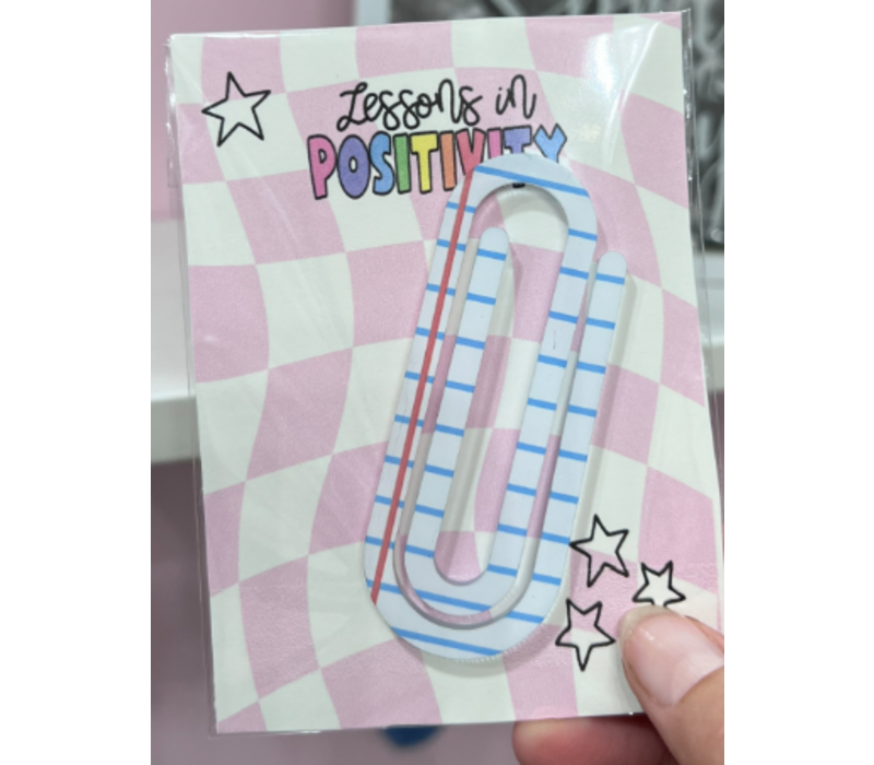 Lined Paper Acrylic Jumbo Paperclip
