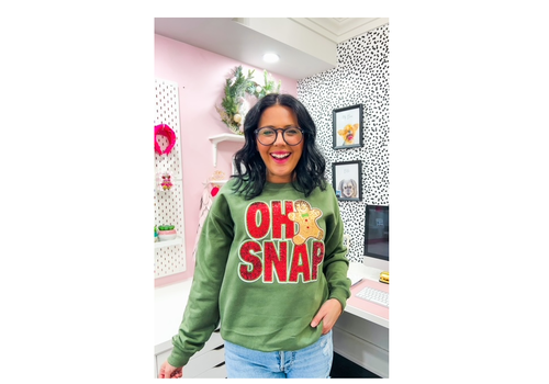 Lessons In Positivity Oh SNAP Sequin Sweater- small*