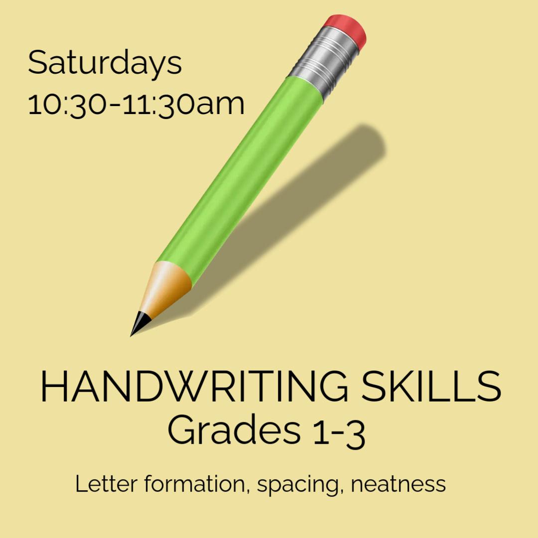 Handwriting Skills WINTER 2025 Saturdays 10301130am Learning Tree