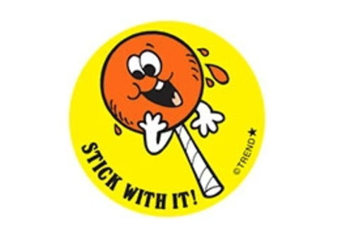 Trend Enterprises Stick With It!, Lollipop scent Retro Scratch 'n Sniff Stinky Stickers (D)*