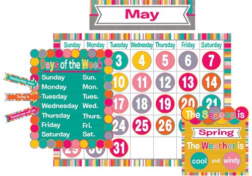 Teacher Created Resources Tropical Punch Calendar Bulletin Board