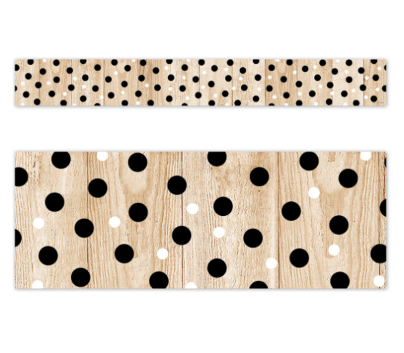 Core Decor Polka Dots on Wood EZ Border*