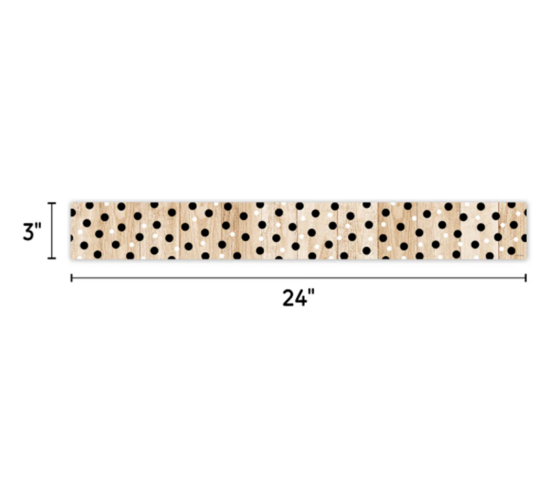 Core Decor Polka Dots on Wood EZ Border*