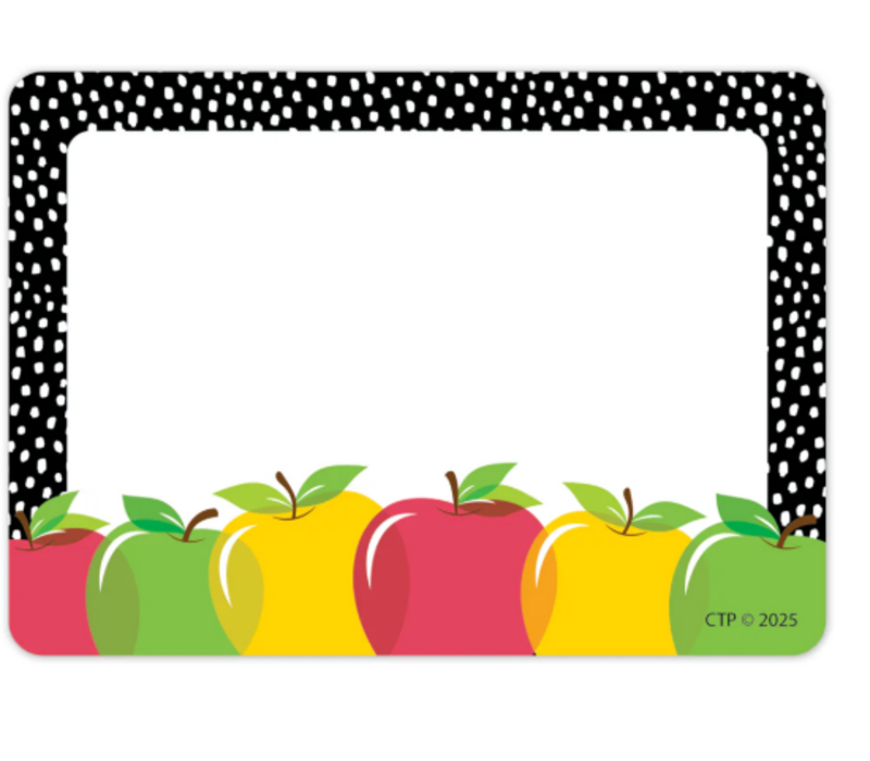 Apple Time Labels Name Tags *