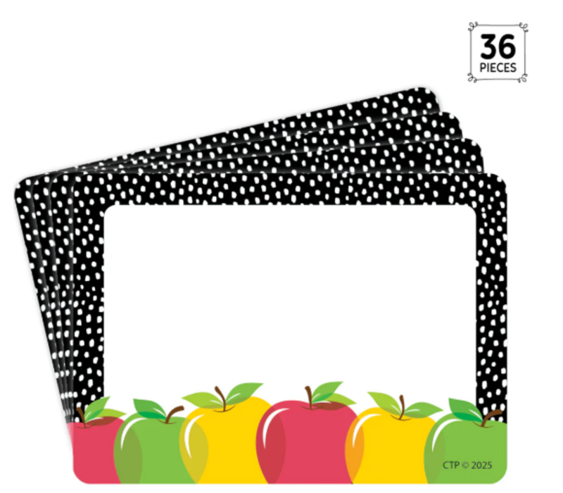 Apple Time Labels Name Tags *