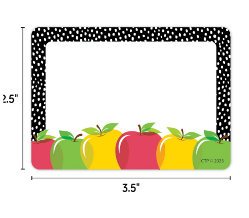Apple Time Labels Name Tags *