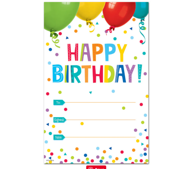 Happy Birthday! Award