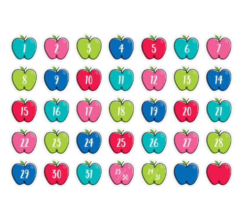 Doodle Apples Calendar Days*