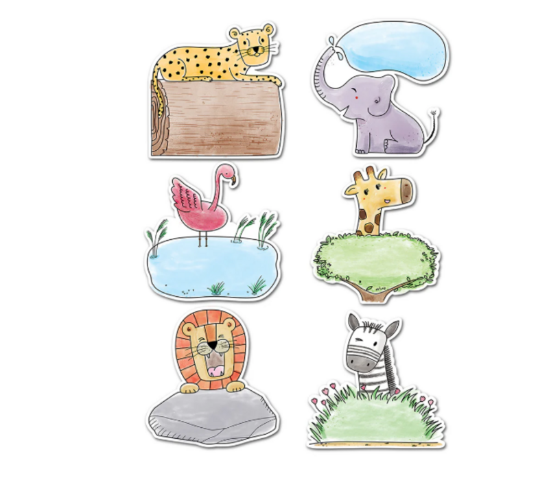 Safari Friends 6" Designer Cut-Outs
