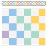Cool for School Checkers Straight Border Trim